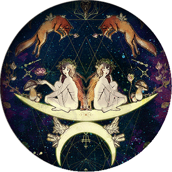 * art print moon twins *